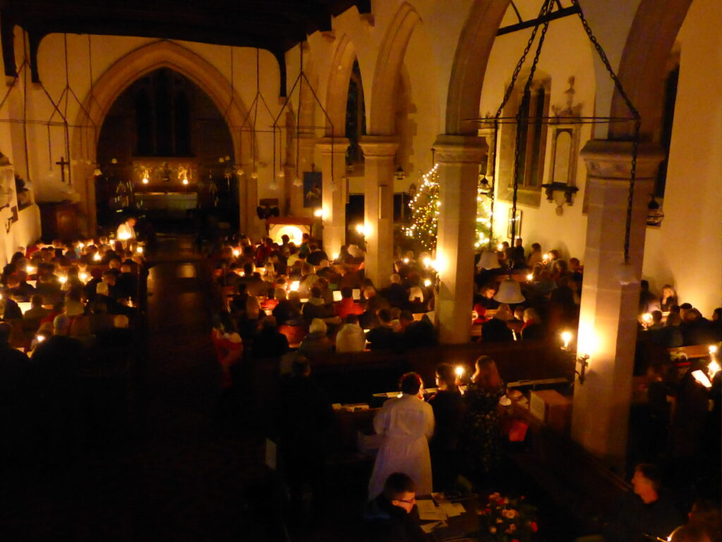 Candles fill the room at St Martins Christingle 2018