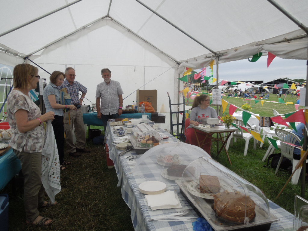The tea tent at the music festival