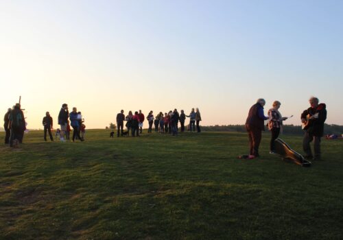 Easter dawn celebration on Nibley Knoll