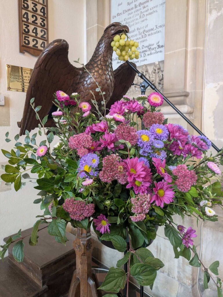 Harvest Display - Flower Bundle 2 Under Eagle Lectern