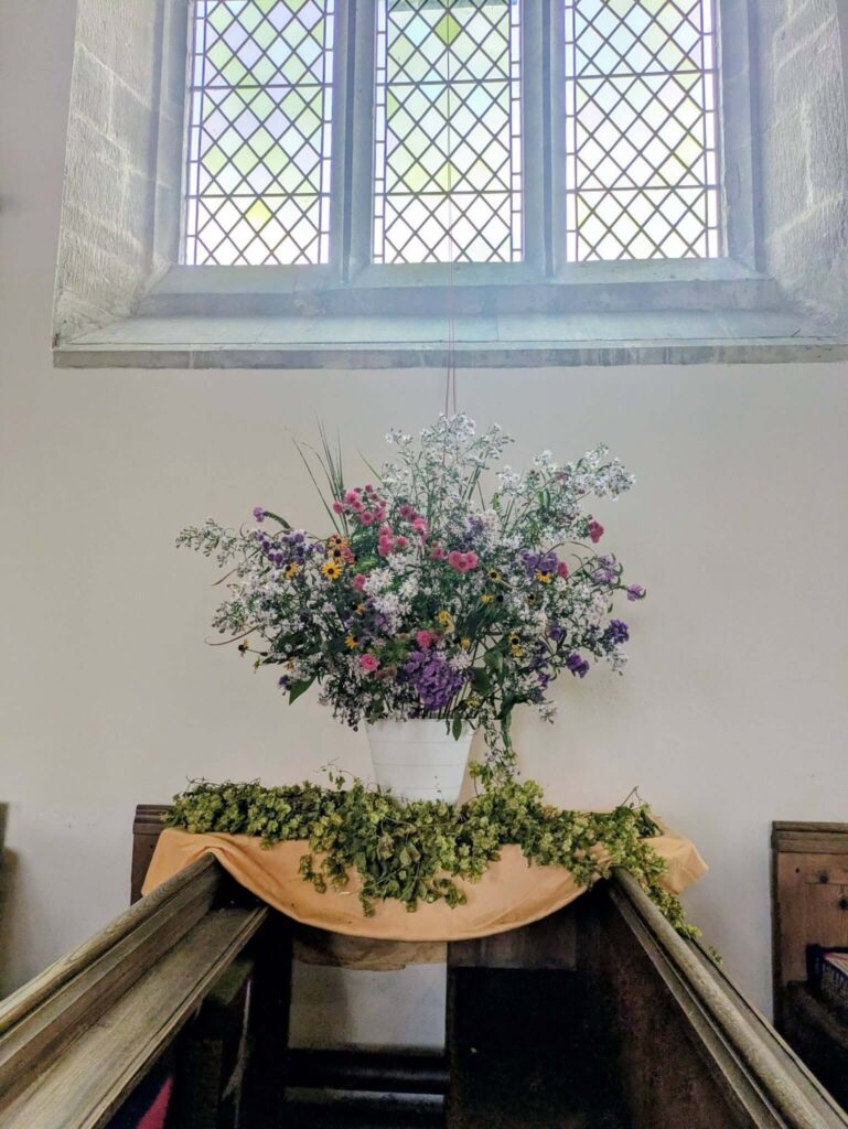 Harvest Display - Flower Bundle 3 on Pews