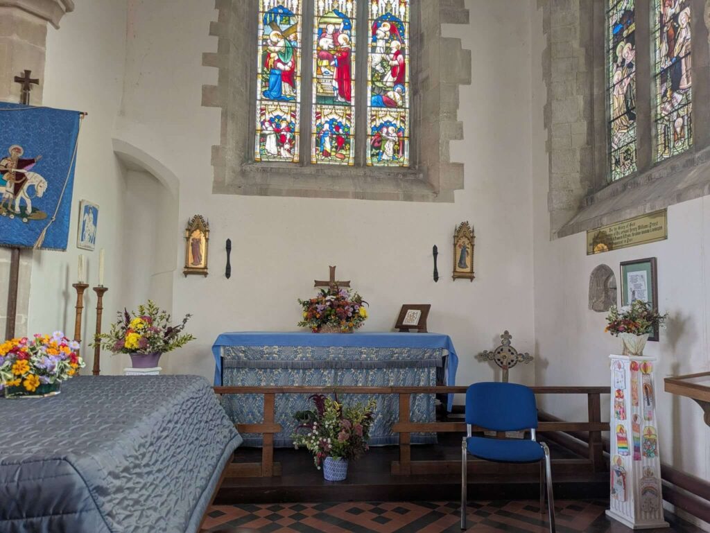Harvest Display - Flower Display in the Ladies Chapel